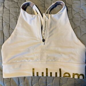 Limited edition Lululemon Cream Zipper Sports Bra